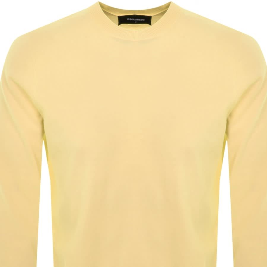DSQUARED2 Crew Neck Knit Jumper Yellow